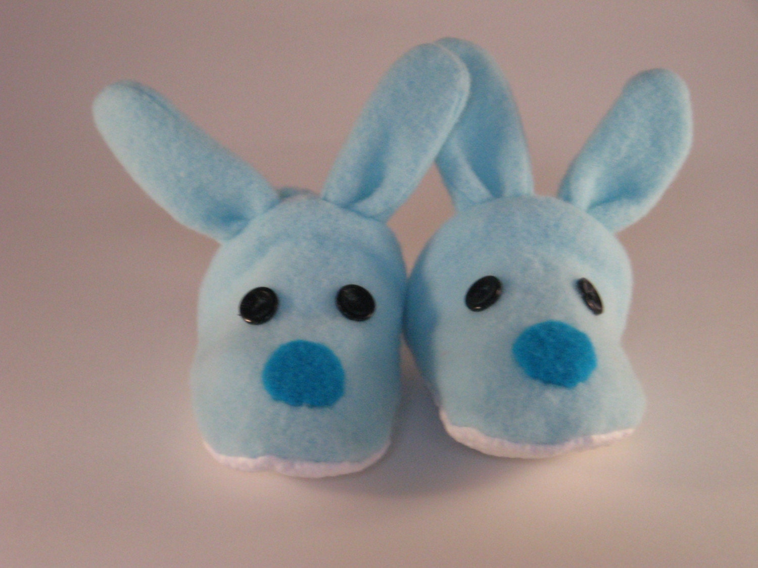 baby blue bunny slippers by jdbaby on Etsy