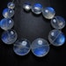 AAA very nice quality gorgeous rainbow moonstone smooth COIN shape BRIOLETT Full blue flashy rainbow fire size 7 - 14mm 11 pcs