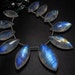 AAAA - High Quality Super Sparkle - Rainbow MOONSTONE - Faceted Marquise Briolett Full Flashy Fire Huge Size 7x16 - 11.5x23 - 11 pcs