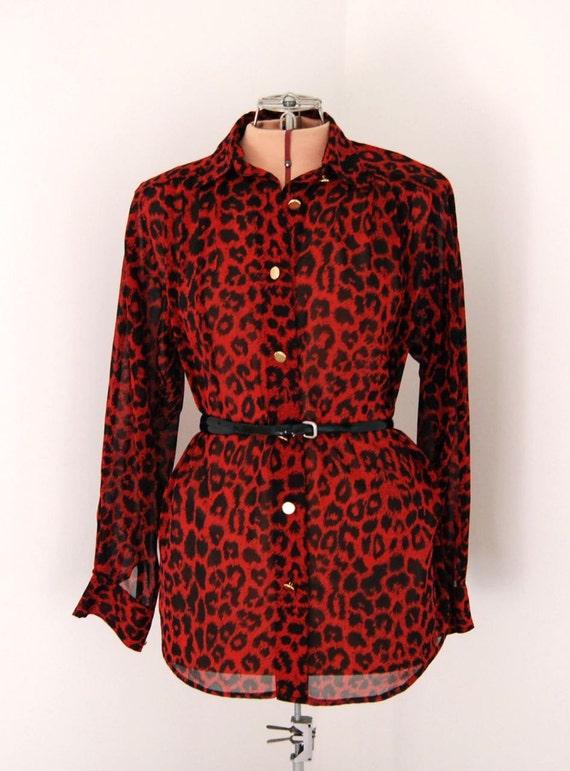 red print shirt dress