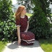 Vintage 70s Prairie Dress Ruffle Floral Hippie Boho XXS XS Eyelet