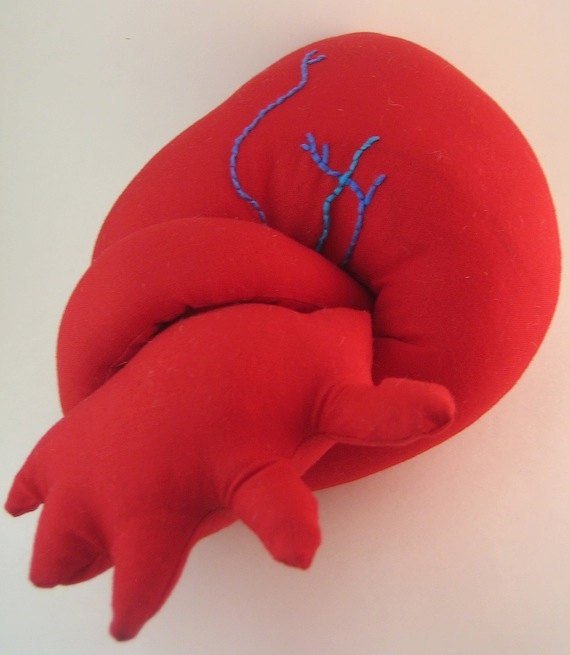 Plush stuffed anatomical heart red valentine heart toy