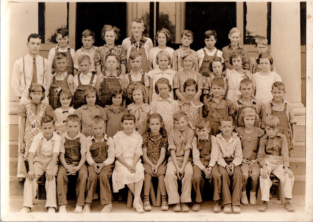 Vintage Class Picture Old School Photo 1930 S School Group