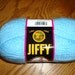6 skeins Lion Brand Jiffy baby blue yarn