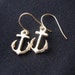 Tiny Anchors earrings, dainty, everyday jewelry, nautical theme, bridal, bridesmaids gift, beach wedding, friend, travel