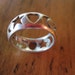 Vintage Star Moon and Heart Sterling Silver Ring - signed - size 6 1/2