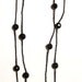 Black Art Deco Flapper Glass Beaded Necklace