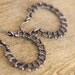 Shop on Sale ( 15%less)Small Embroidery Sunflower Solid Copper Hoops