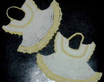 vintage kitsch linen ... KITSCHY DRESSY POTHOLDERS ...