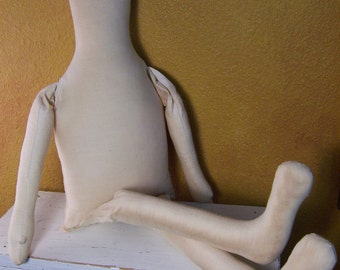 Primitive Cloth Rag Doll Body-Santa doll form/blank-primitive doll making
