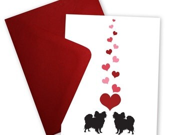 Papillons in Love - Valentine greeting card personalized with your message
