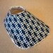 The Dressy Drooler Bib in Navy Geometric Weave print