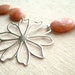 Necklace Peach Quartzite, Black Agate