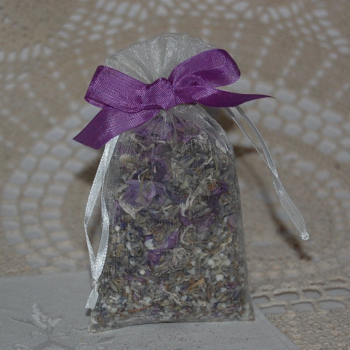 LAVENDER VANILLA SACHET All Natural Potpourri in Organza Bag