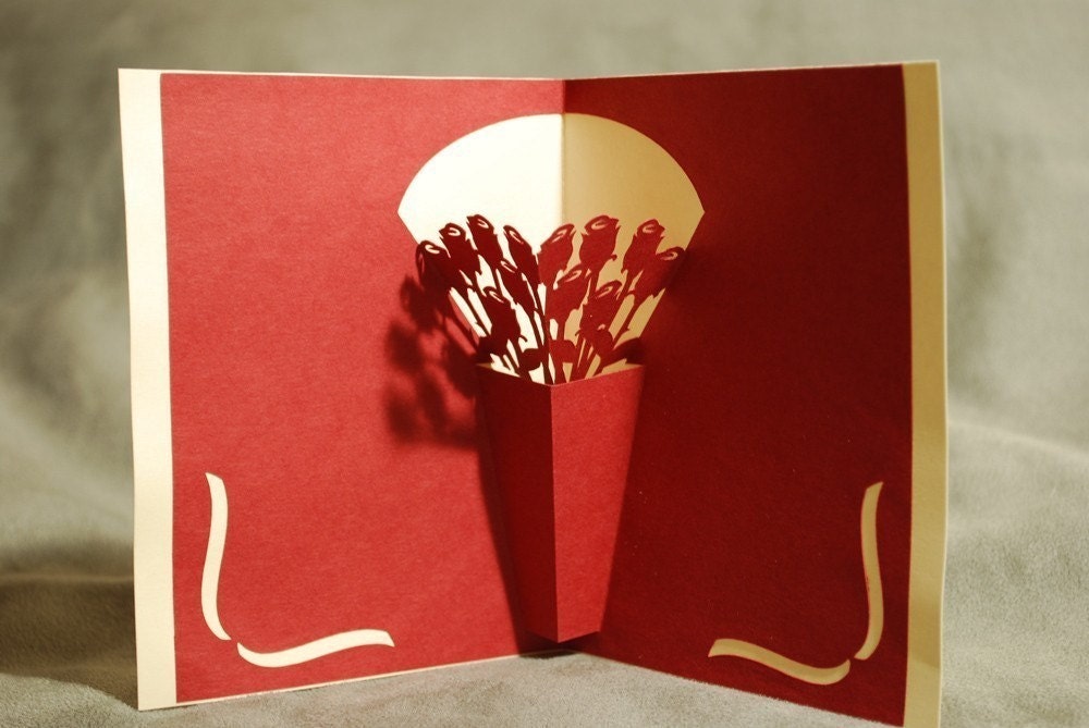 Rose Vase Pop Up Card