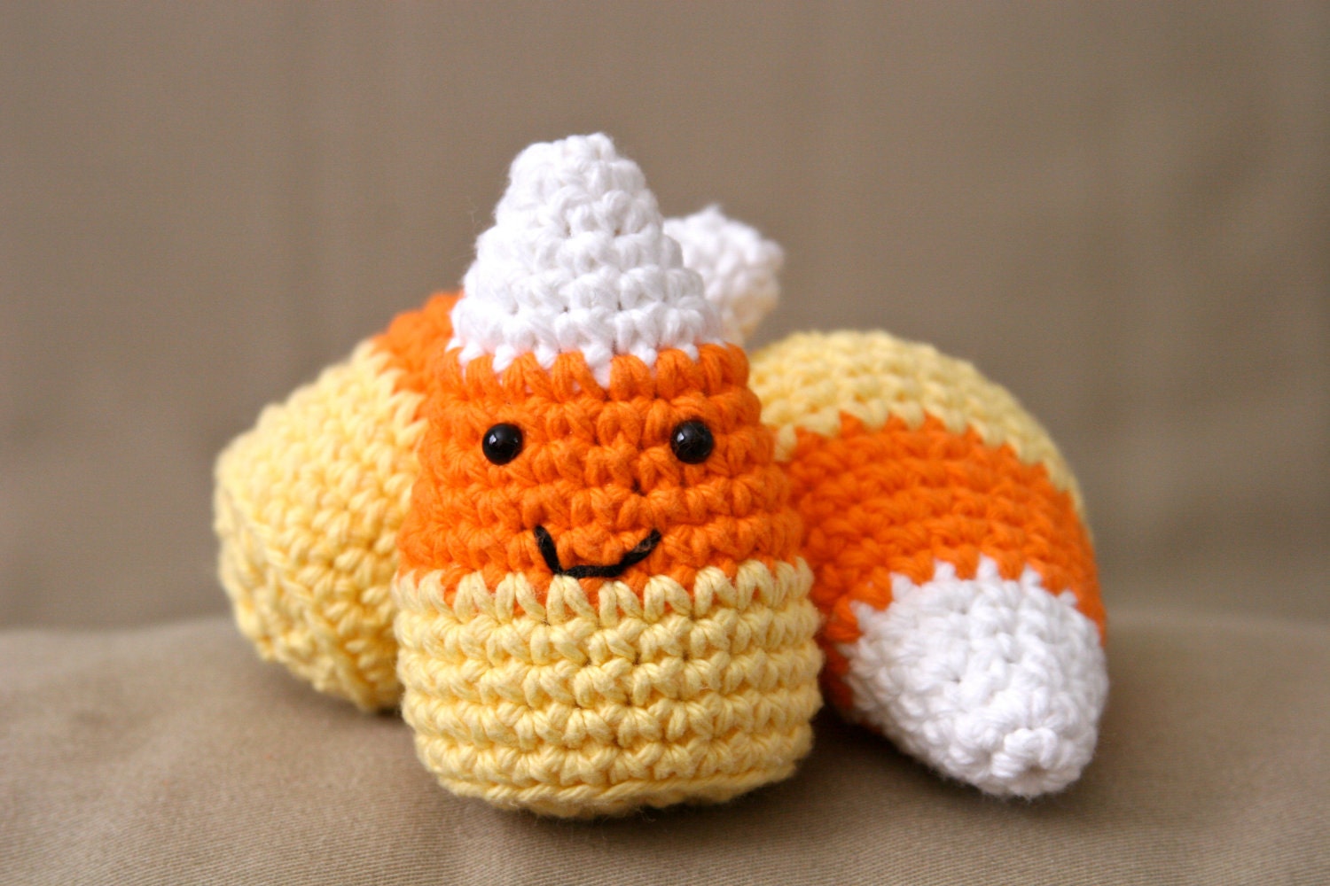 Crochet Amigurumi Candy Corn Group of 3