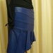 Vintage Blue Leather Skirt Extra Small