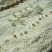 Fabulous five-dollar sale - Wedding romantic hand beaded cream and white knitted bag with ribbon trimmings