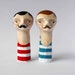 the bathers (two finger puppets)