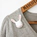 Bunny brooch - Paper clay animal pin