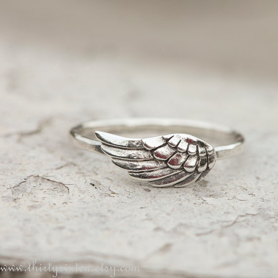 Angel Wing Ring Feather Jewelry Sterling Silver Jewelry