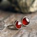 READY TO SHIP - Sterling Silver Earrings with Crimson Garnet