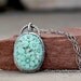 Reserved for Tess - Mint glass flowers Necklace in Sterling Silver