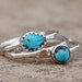 Sterling and Turquoise Stacking Rings