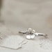 Tiny Stacking Flower Ring Sterling Silver