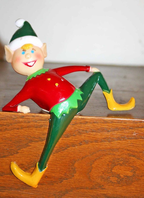 Vintage Shelf Sitter Christmas ELF by AquaCity on Etsy