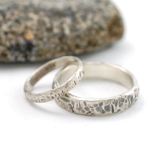 Tooled with Love - Palladium Sterling Silver - 5mm and 3mm set