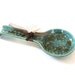 Spoon Rest Hand Painted in Teal Blue - Ready to Ship