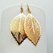 THE FALLEN : Small Gold Leaf Earrings