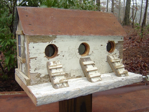 Items similar to Chicken Coop Birdhouse Vintage Wood Primitive 