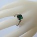 Sterling Uncas Ring with Emerald Colored Stone - Vintage