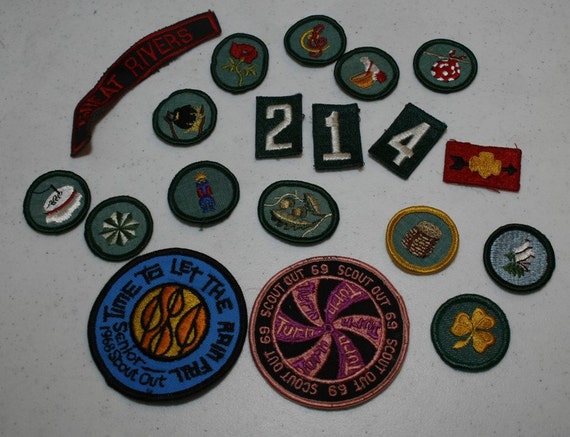 Vintage 1960s Girl Scout badges