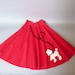 SALE 20% off // 50s circle skirt xs - 1950s poodle skirt red full felt school dance prom: Raving Red (w350r01-1)