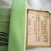 custom listing 10 yards of vintage silky velvet ribbon in celery from Switzerland all rayon 7/8" wide twilight