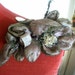 antique french ribbonwork bouquet of pale rose silk in 2 shades with tricatene netting 1910