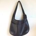 vintage COACH navy leather shoulderbag purse