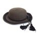 SALE / Vintage 1980s sage green felt hat with black tassels