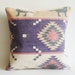 Sukan / Handwoven Vintage Turkish Kilim Pillow Cover, Decorative Pillows, Accent Pillow, Throw Pillow, 16x16 inch Purple, White, Pink,Cream