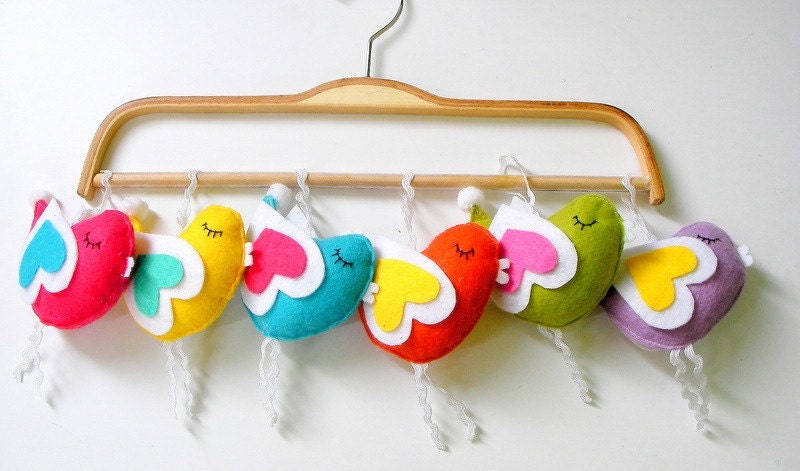 Easter, Spring Themes, Colorful, Heart of Wing Bird Favor or Hanging Ornament (Custom Colors Available)