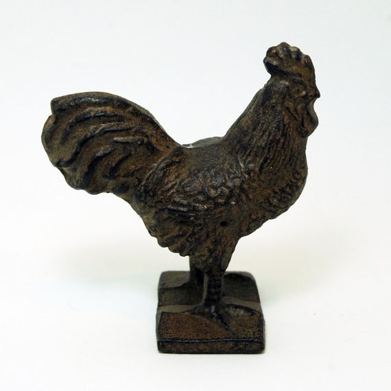 cast iron rooster statue