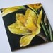 Small Acrylic Painting - Floral Still Life Painting - Yellow Daffodil Art for Home Decor