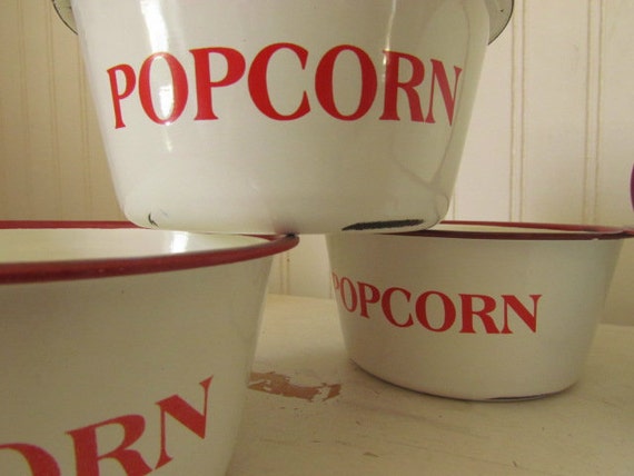 Vintage Popcorn Bowls Licking Pussy