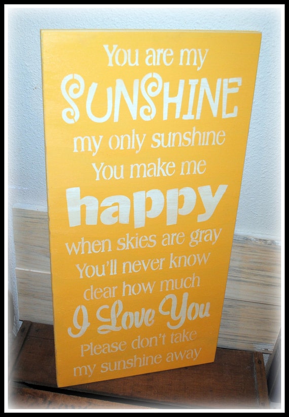 Items similar to You are my Sunshine 12x24" on Etsy