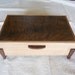 Quilted Maple & Figured Walnut with Walnut legs and handle