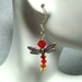 Earrings, Wings, Orange, Swarovski, Dragonfly, Firefly, Unique Jewelry by thecuriouscupcake on Etsy