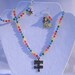 Three Piece Set, Necklace, Bracelet, Earrings, Rainbow, Puzzle Pieces, Autism Awareness, Unique Jewelry by thecuriouscupcake on Etsy
